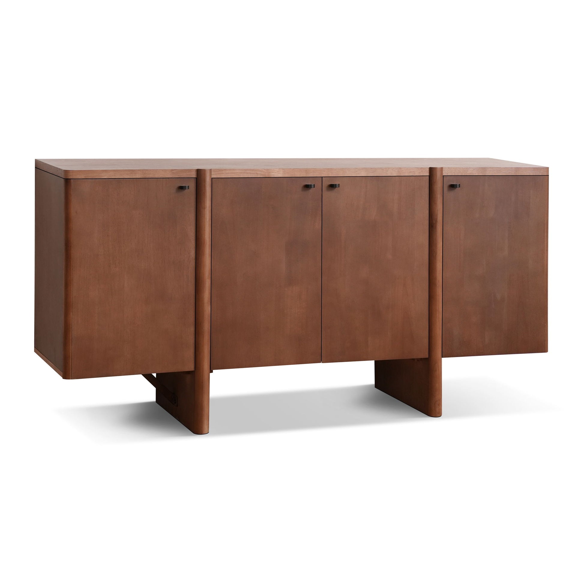 Govanny - Storage Sideboard With Adjustable Shelves & Rubberwood Legs - Espresso