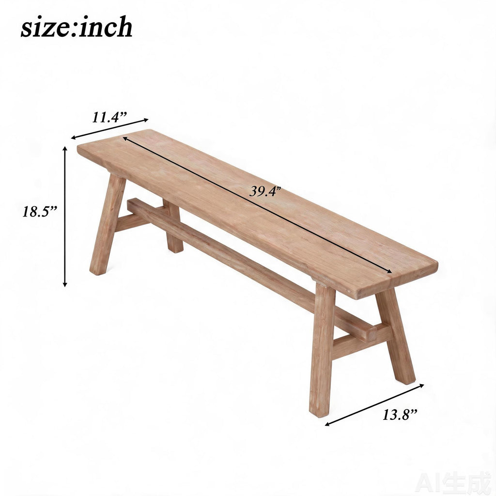 Dining Bench For Indoor Use - Natural Wood