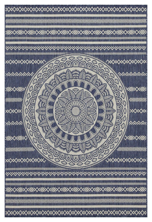 Sunshine - 5'3" X 7'3" Indoor, Outdoor Area Rug - Blue - Polypropylene