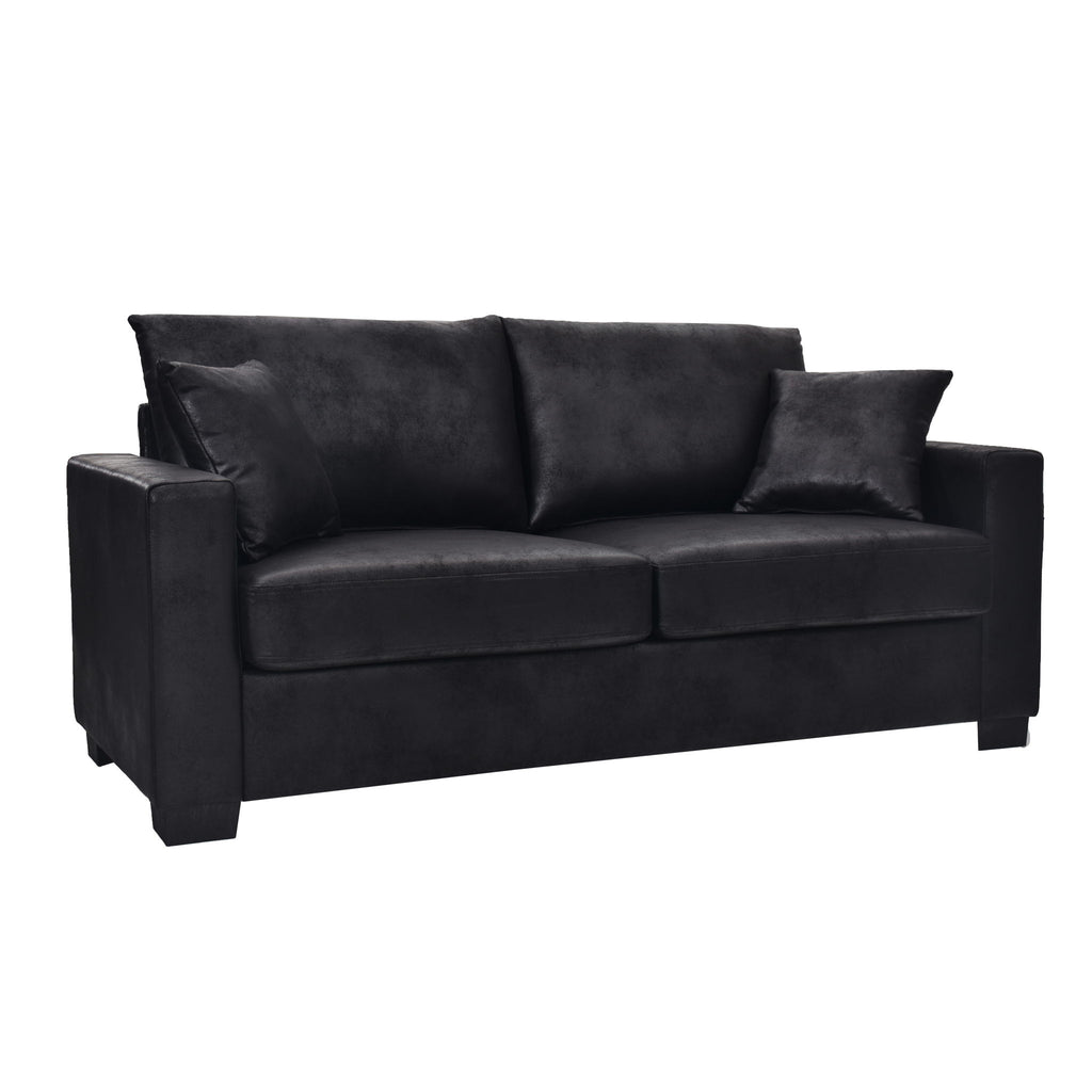 2 Seater Sofa, 2 Throw Pillows For Living Room
