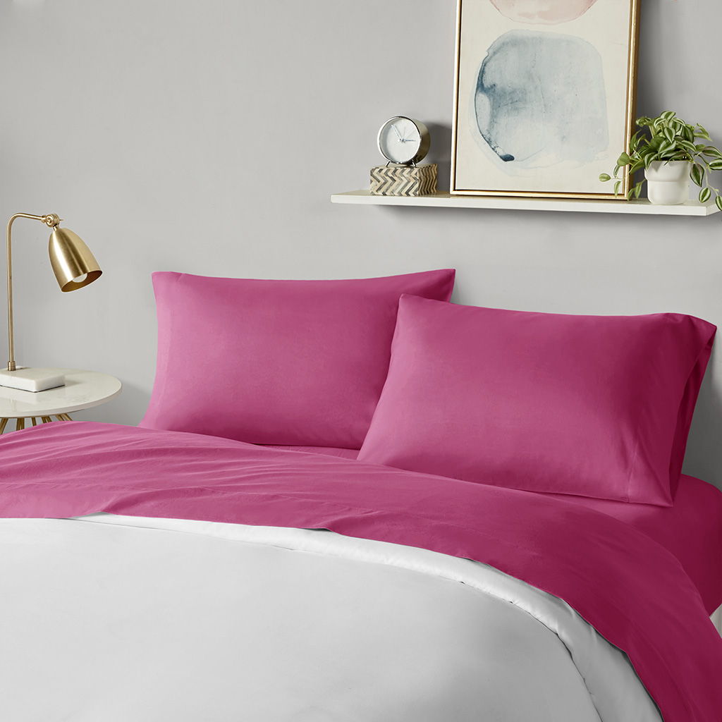 Microfiber - Twin All Season Wrinkle Free Sheet Set - Pink