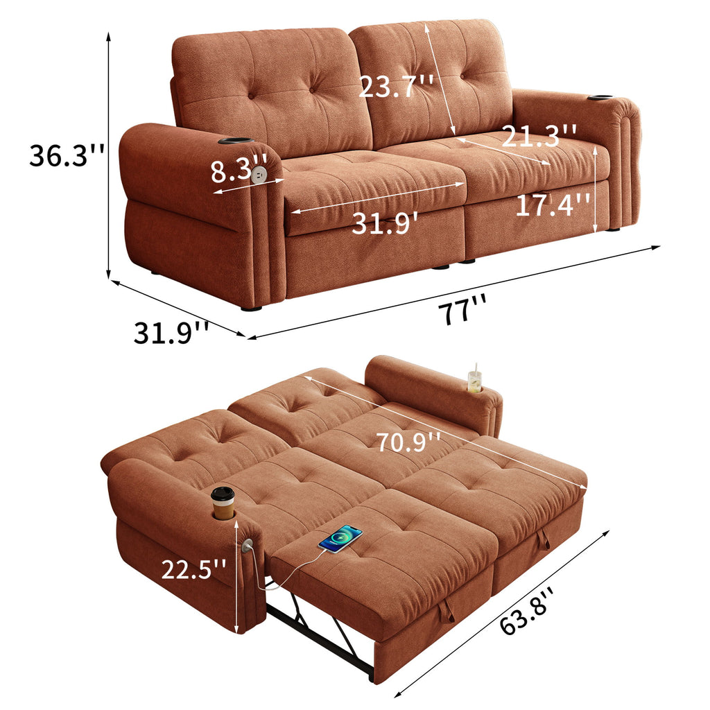 Cloud Like Convertible Sofa Bed With For Living Room