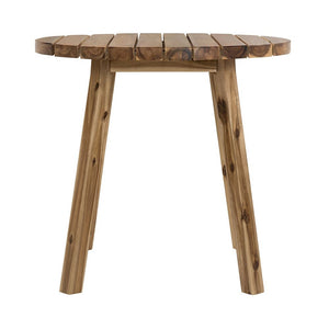 Round Dining Table, Solid Wood - Natural Wood / Brown