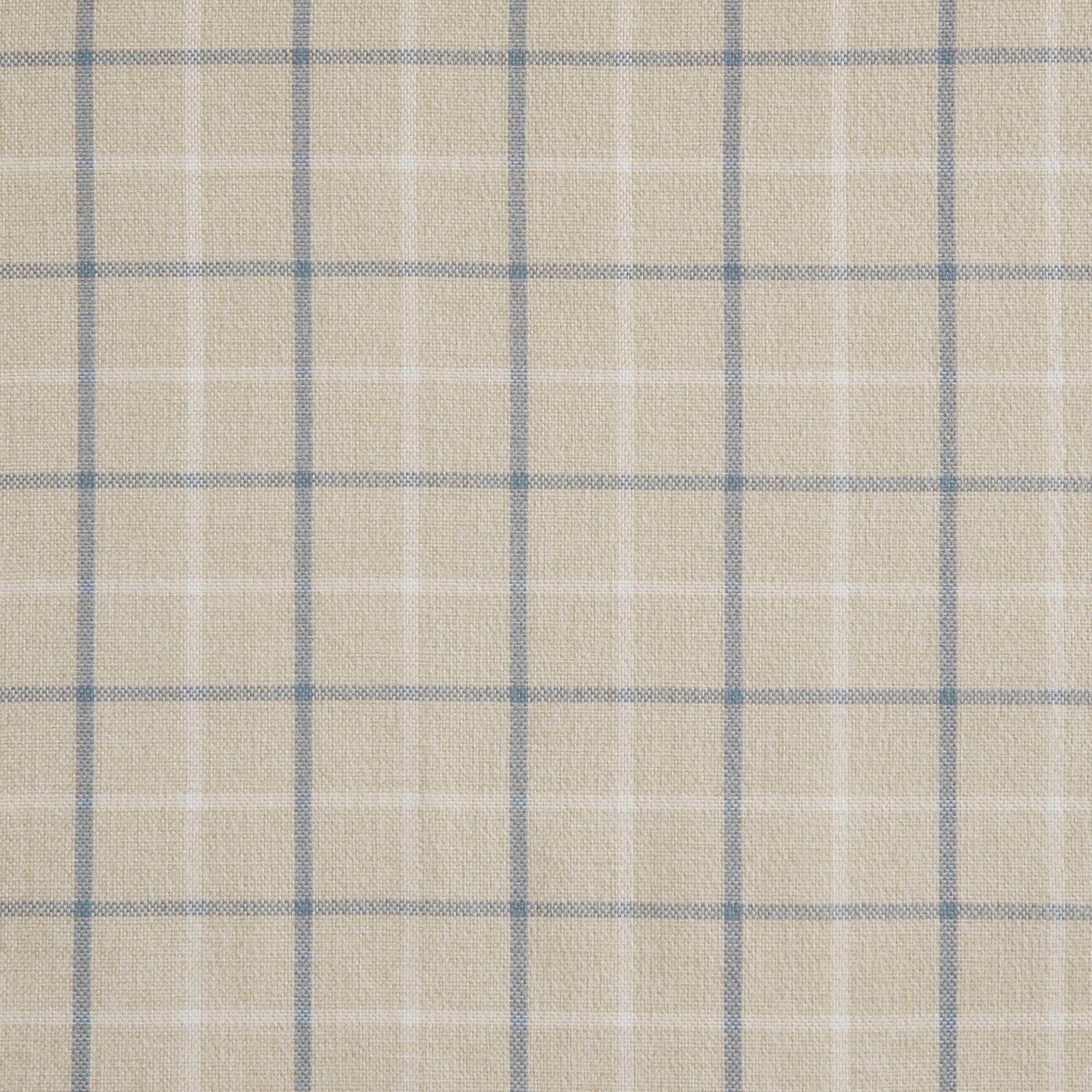 Anaheim - 50x108" Plaid Rod Pocket And Back Tab Curtain Panel With Fleece Lining - Linen Blue