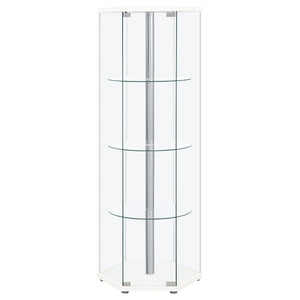 Tenley - 4 Shelf Curio Cabinet With Hexagonal Design