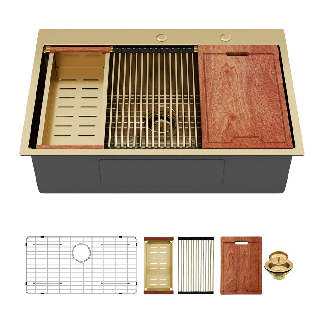 Drop In Kitchen Sink Stainless Steel 16 Gauge