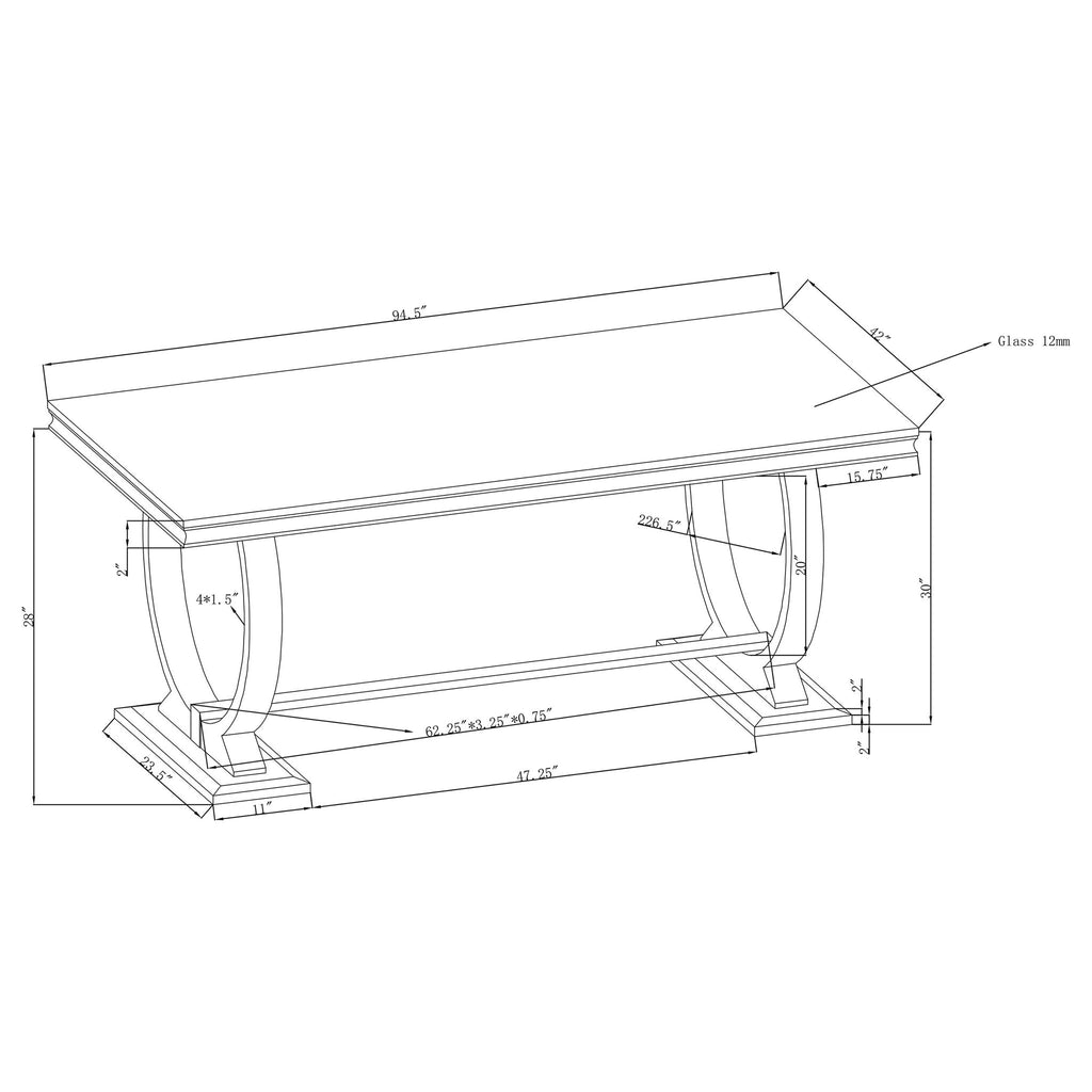 Mercy - Rectangular Top Dining Table