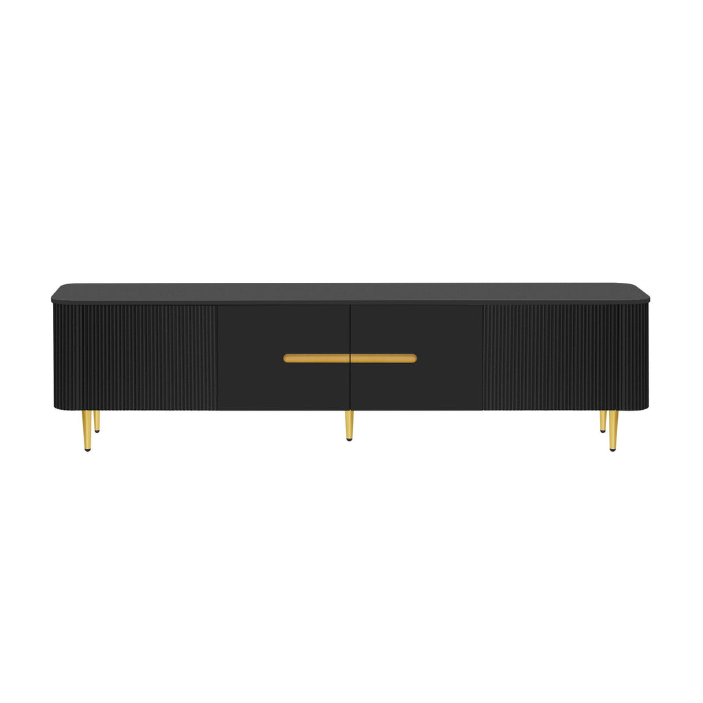 TV Stand For TVs, Media Console With 4 Spacious Cabinets For Living Room