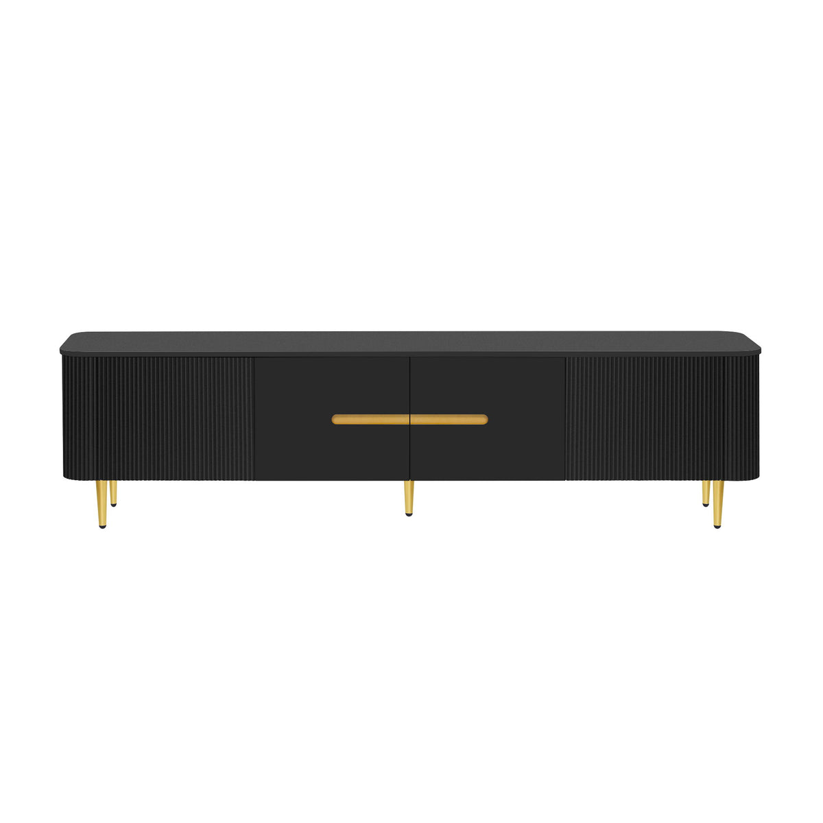 TV Stand For TVs, Media Console With 4 Spacious Cabinets For Living Room