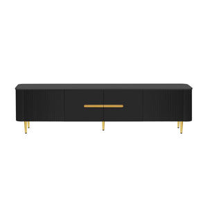 TV Stand For TVs, Media Console With 4 Spacious Cabinets For Living Room