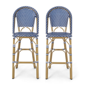 Outdoor Pe Rattan French Barstool Set