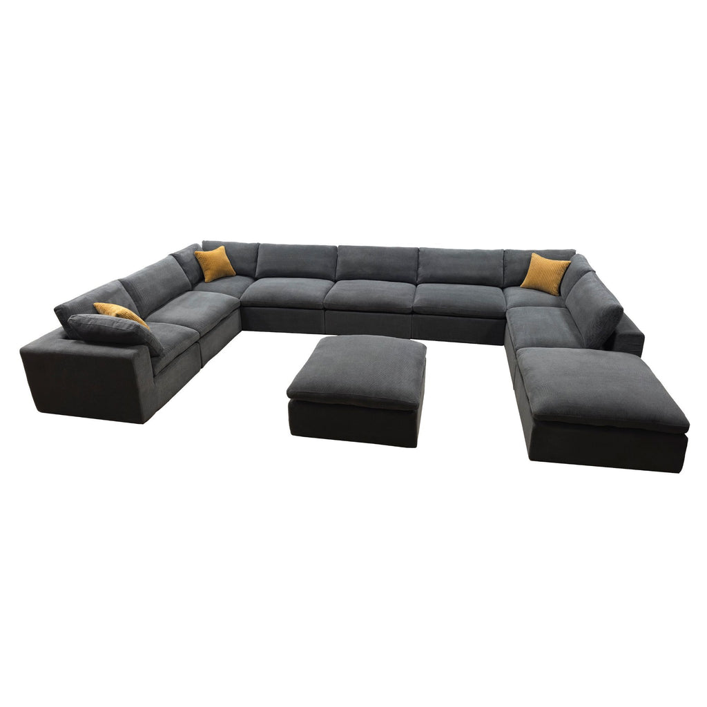 Custom Configuration Modular Sectional & Toss Pillows