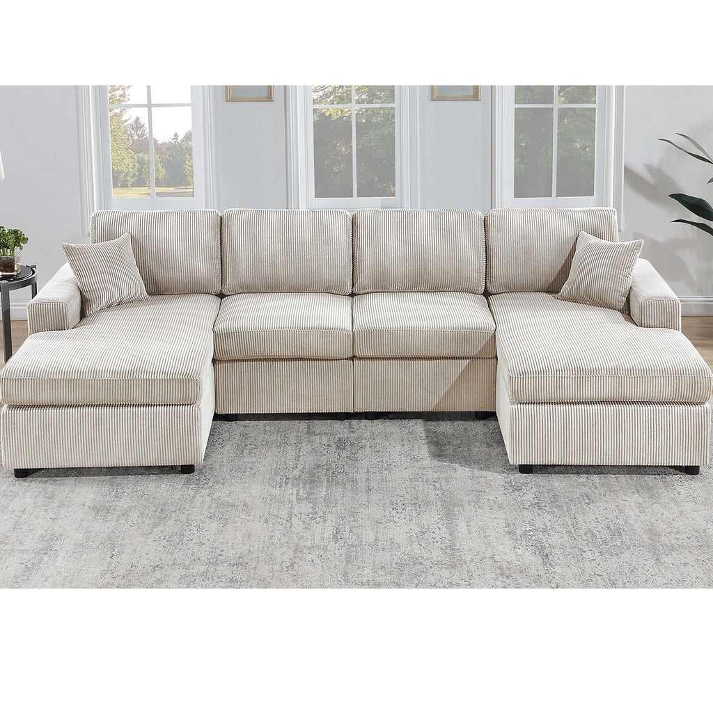 Modern Design Sectional Set With Right And Left Arm Chaise