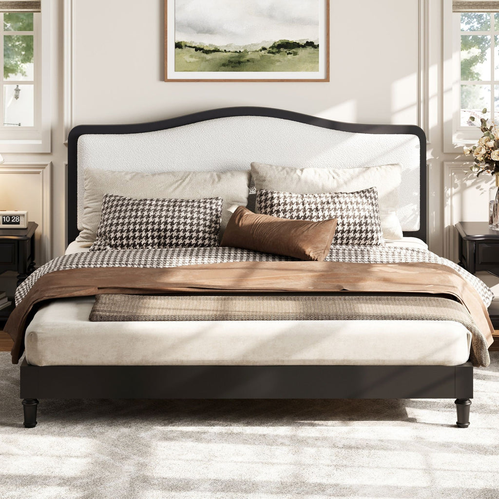 Platform Bed With Upholstered Headboard
