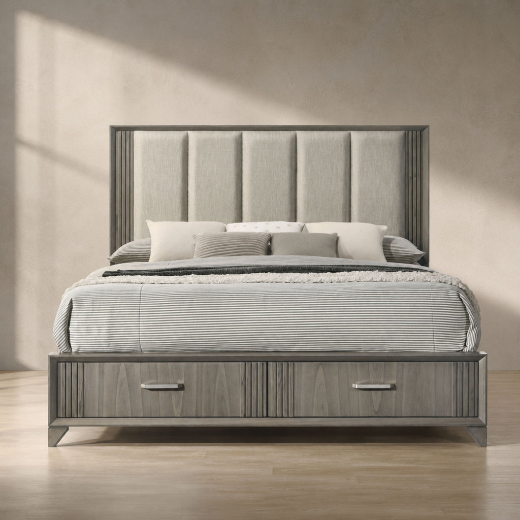Hugo - Storage Bed With Upholstered Headboard