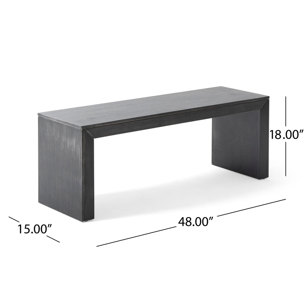 Acacia Wood Dining Bench, Farmhouse Style