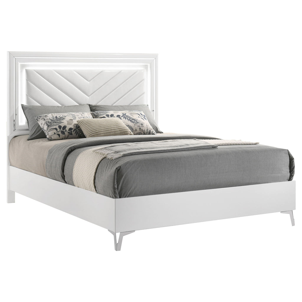 Buckley - Panel Bed With LED Trim
