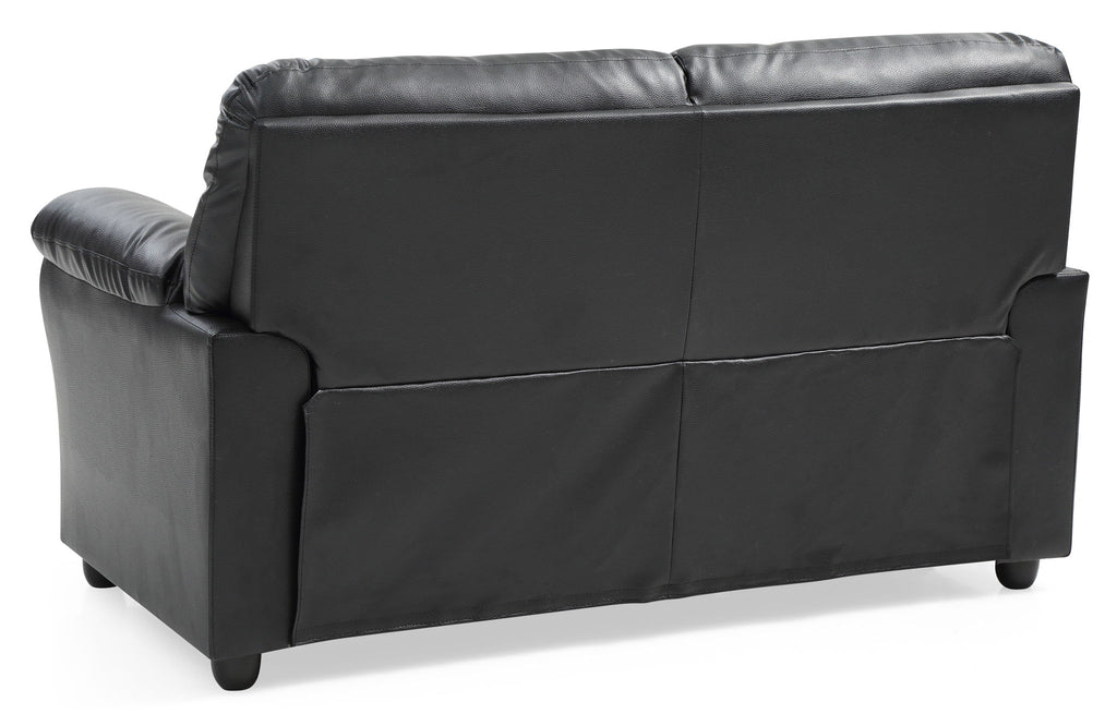 Padded Love Seat For Modern Living - Black