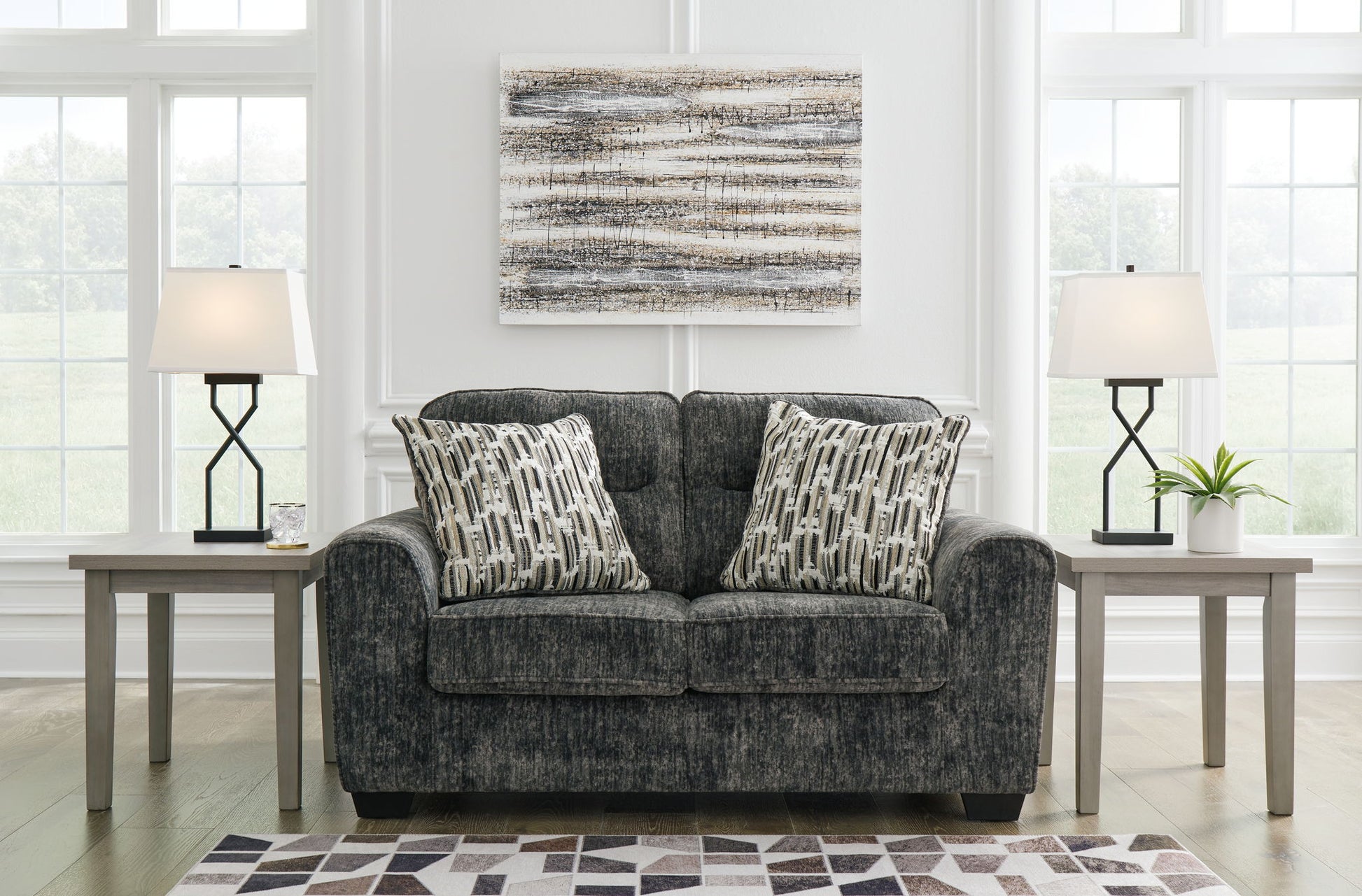 Lonoke - Loveseat - Gunmetal