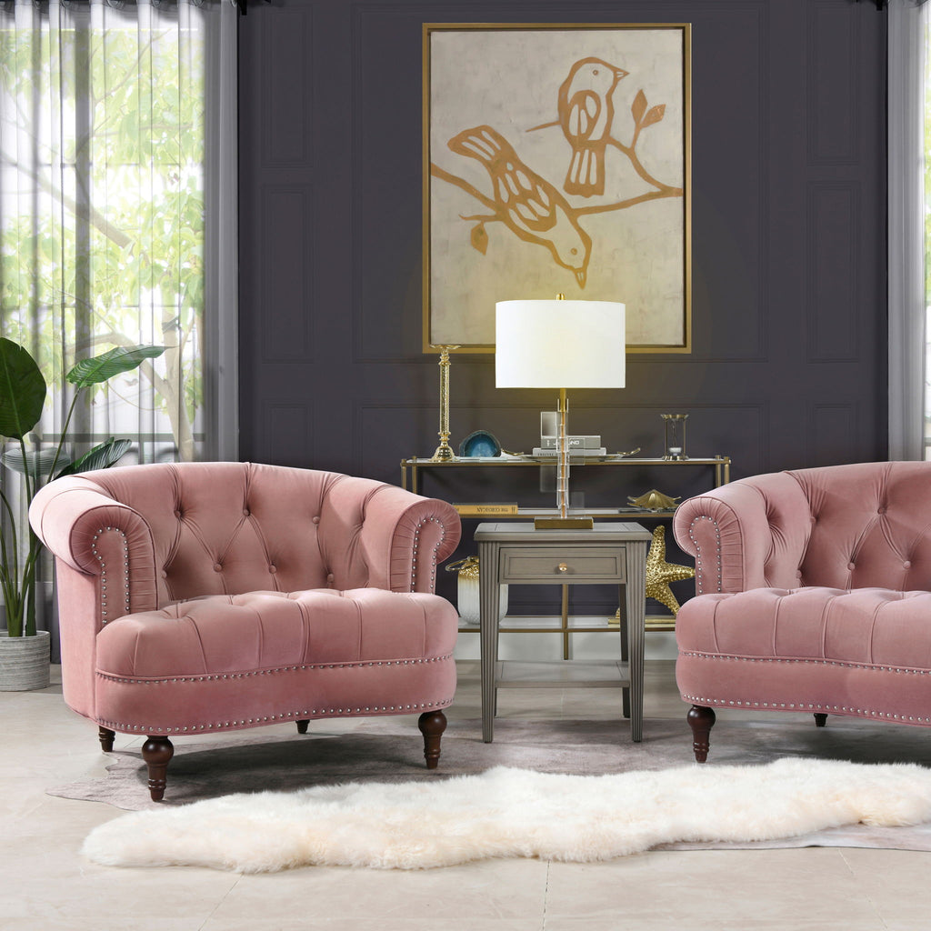 La Rosa - Victorian Tufted Upholstered Accent Chair