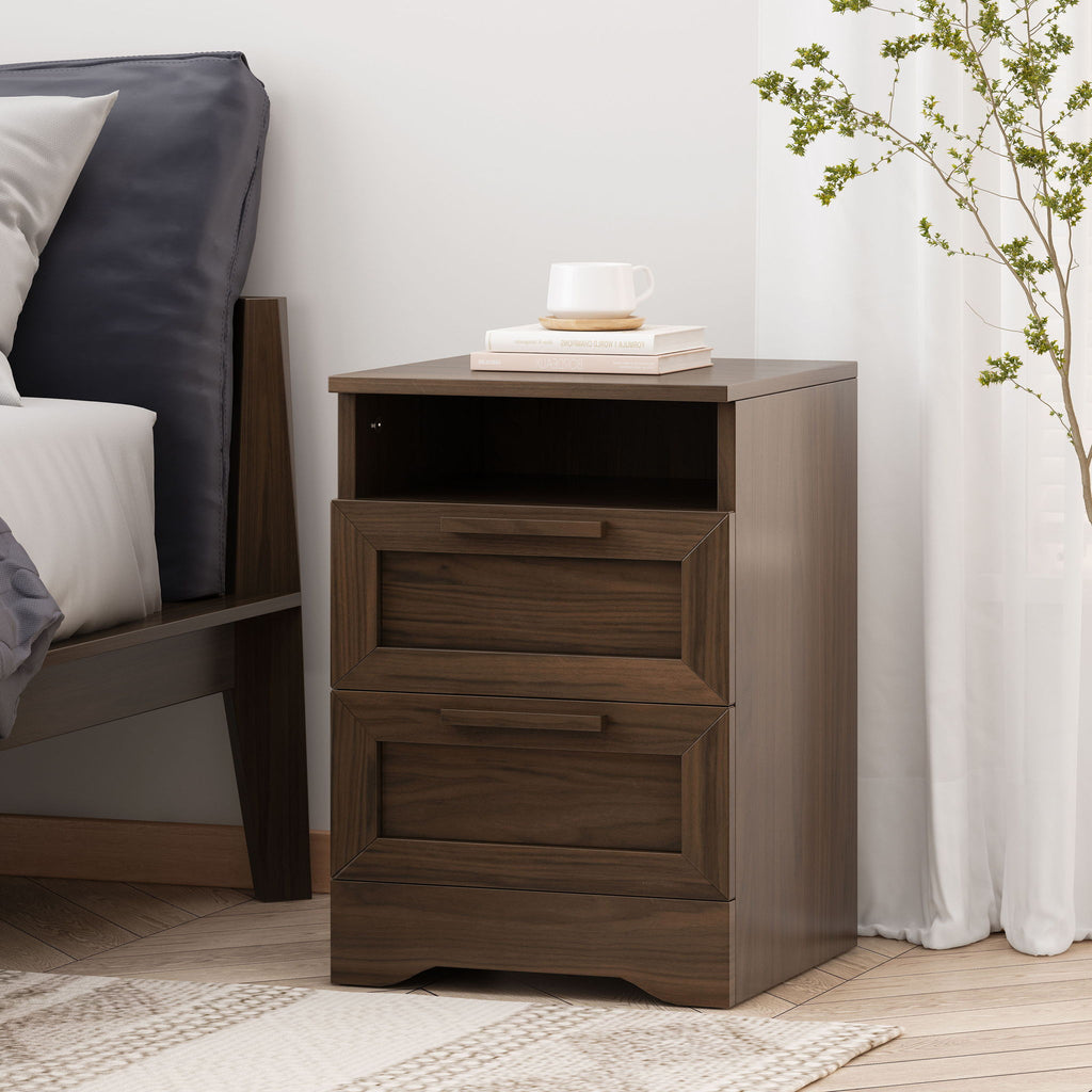 Broxon - Rustic Drawer Nightstand