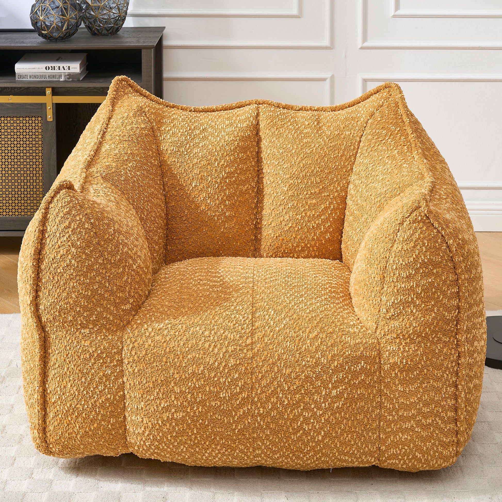 Comfortable Chenille Sofa Chairs With Highly Resilient Foam For Living Rooms And Bedrooms