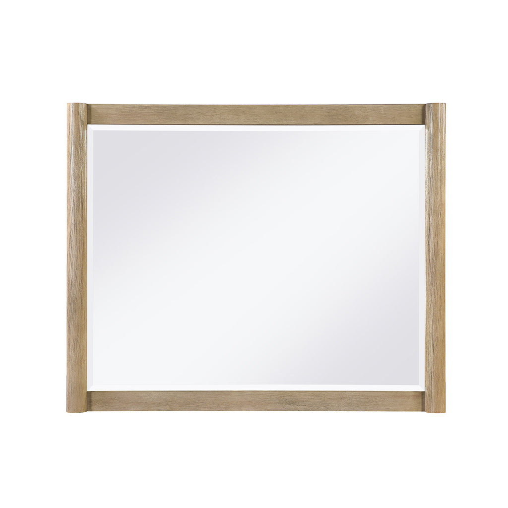 Sarai - Mirror With Sleek Frame And Rounded Sides - Brown