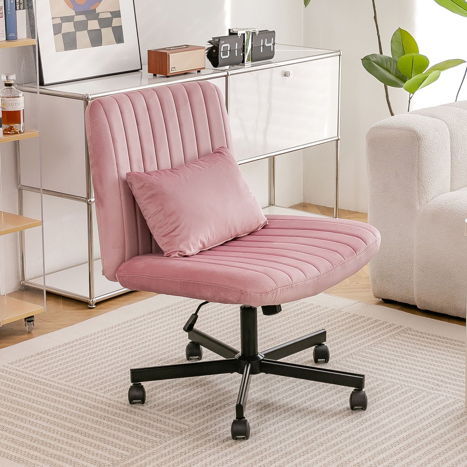 Criss Cross Office Chair With Adjustable Height, Ergonomic Design