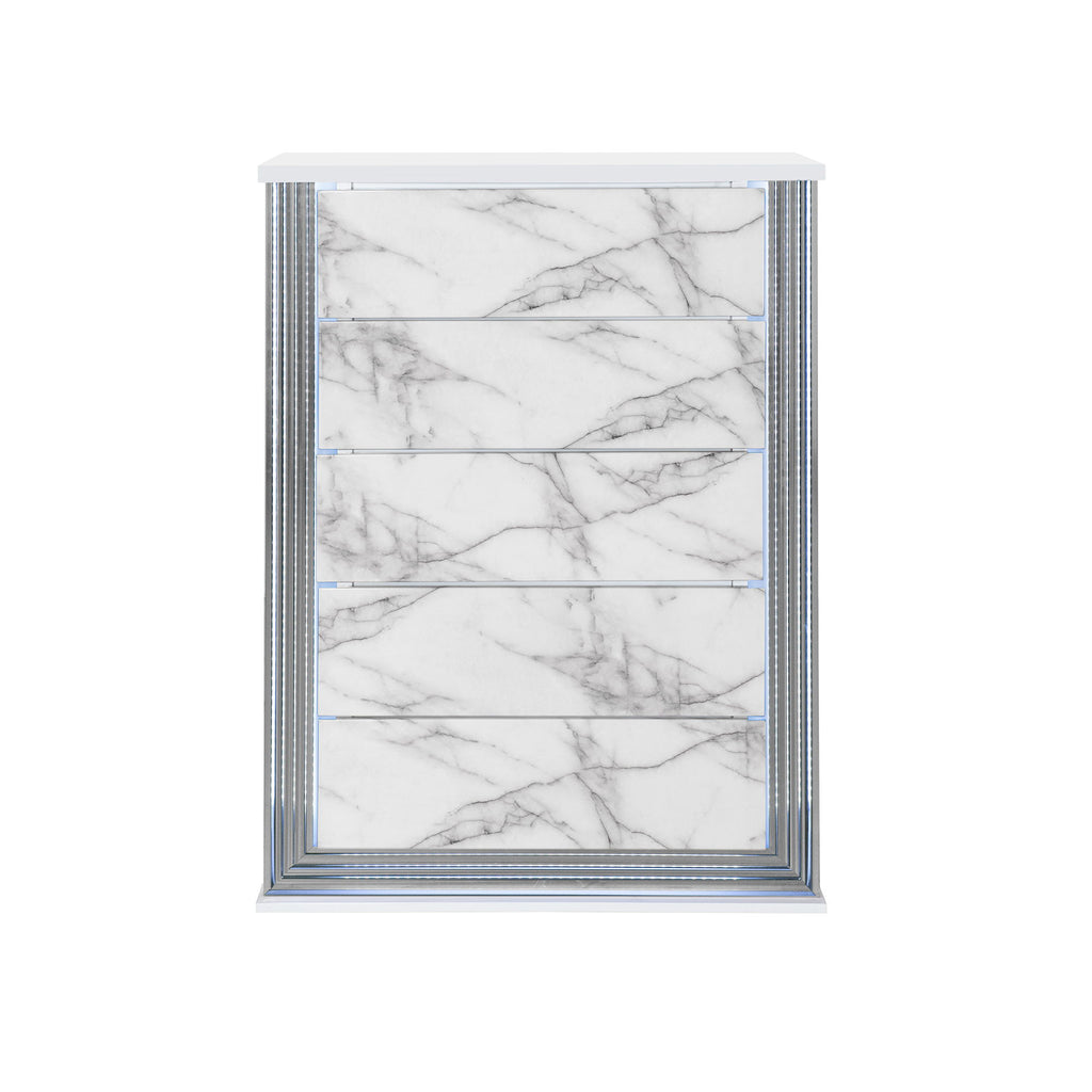 Moon - Chest With LED - White Marble