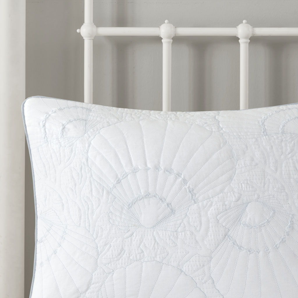 Crystal Beach - Queen - Comforter Set - White