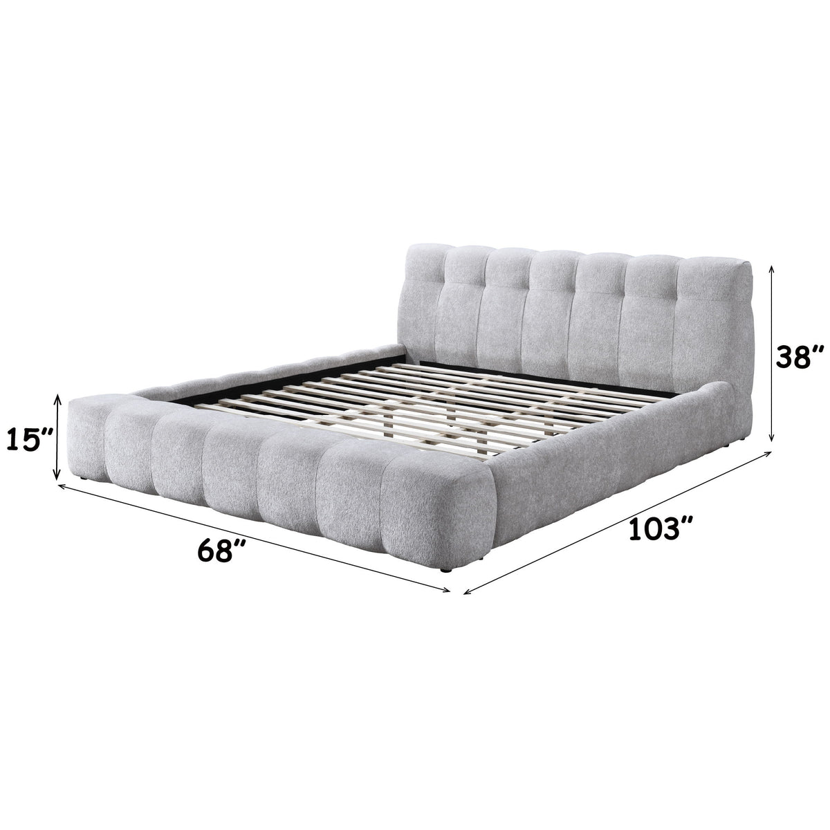 Hannah - Queen Bed - Gray