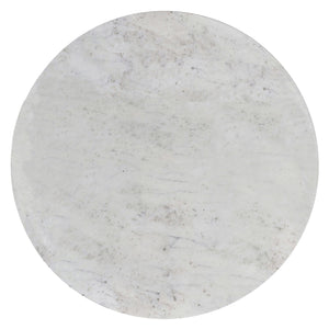 Raquel - Side Table - Antique Brass / White