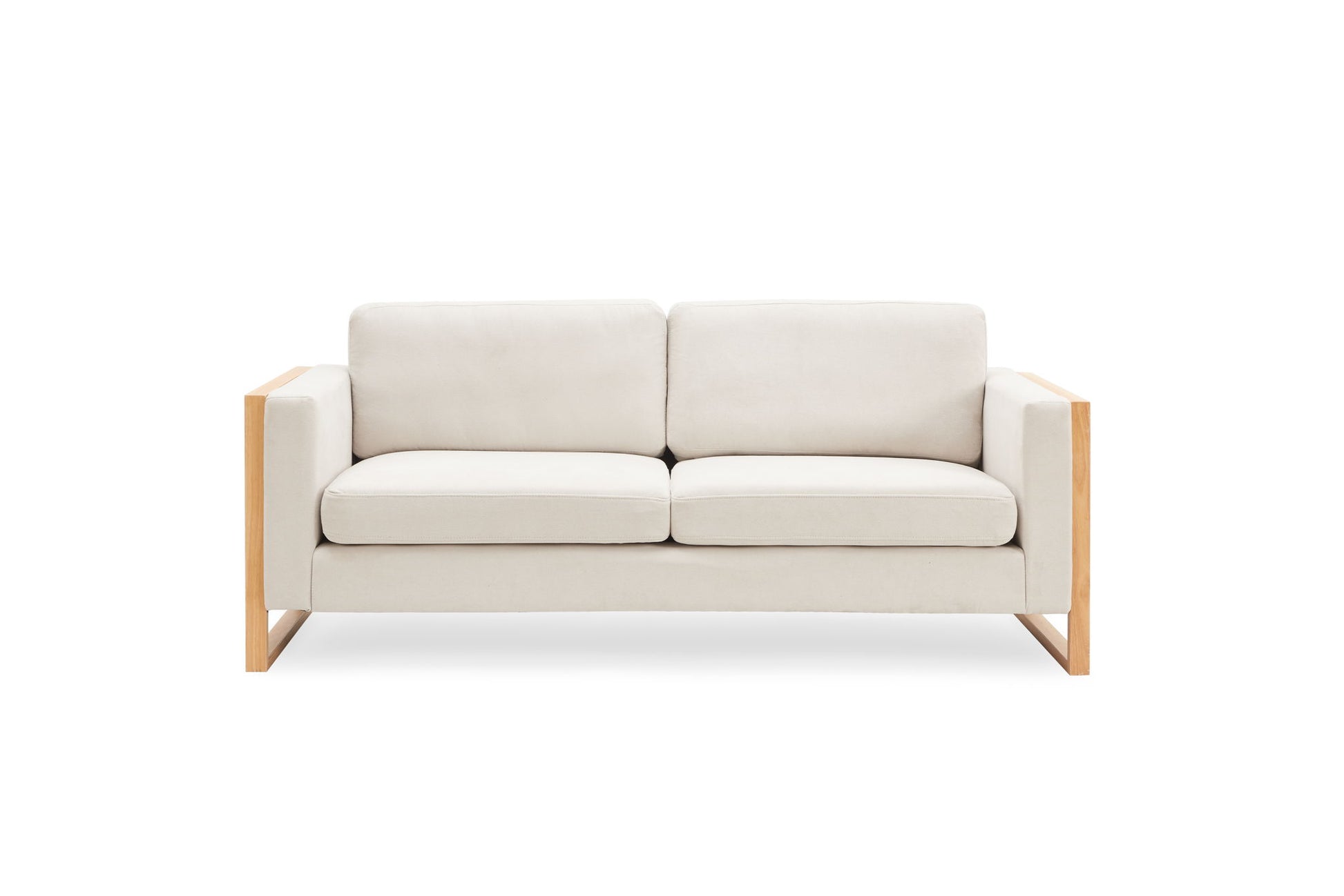 Modern Sofa With Solid Wood Legs, 3 Seater