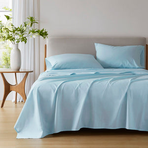 Cotton 144TC - California King Solid Sheet Set - Light Blue
