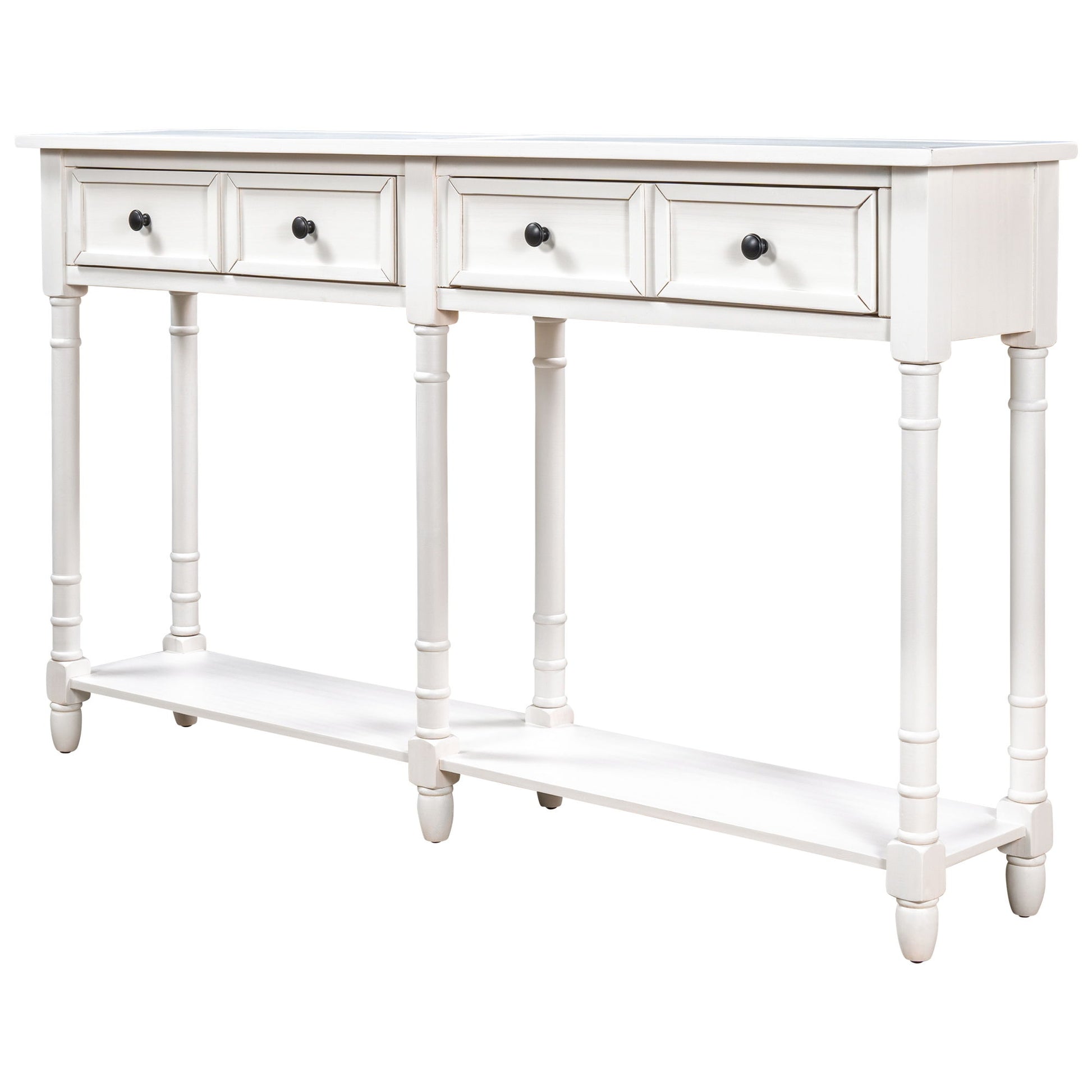 Hearth & Haven Daniel - Console Table With 2 Storage Drawers And Bottom Shelf