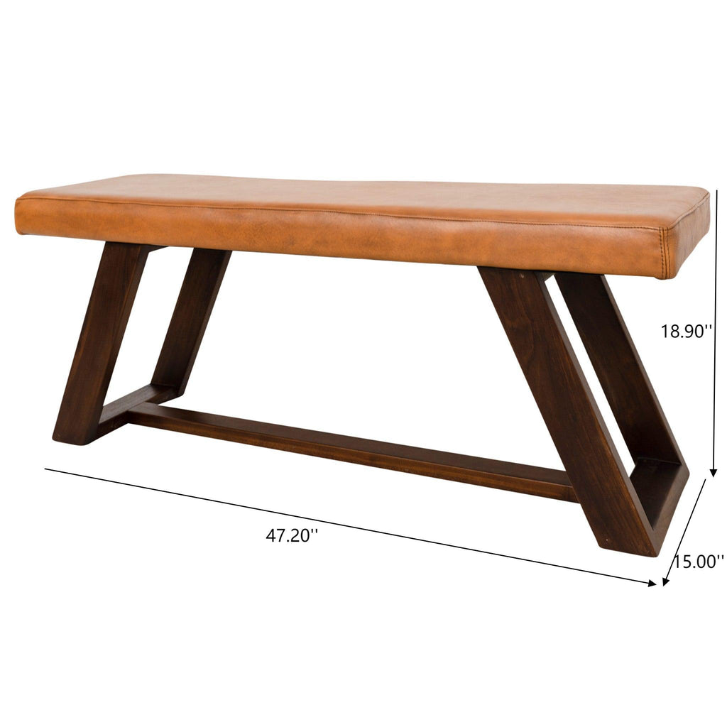 Marley - Genuine Leather Bench