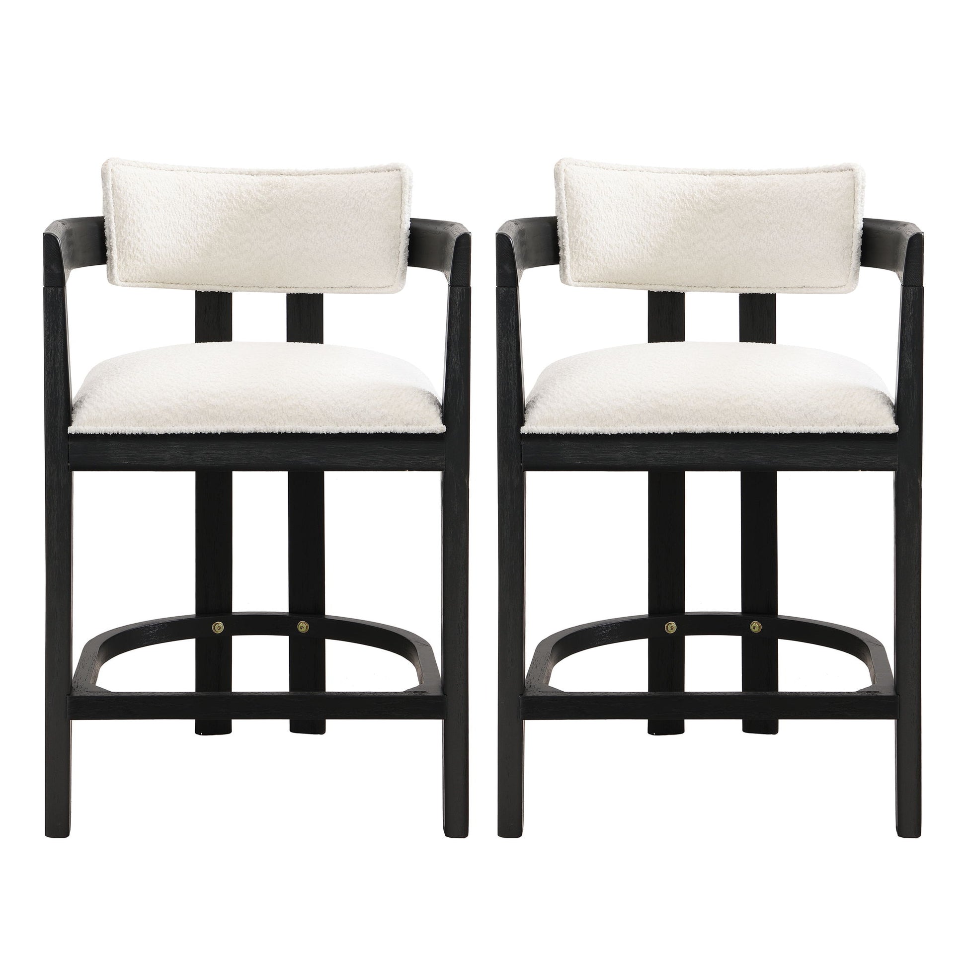 Contemporary Upholstered Counter Stools Set
