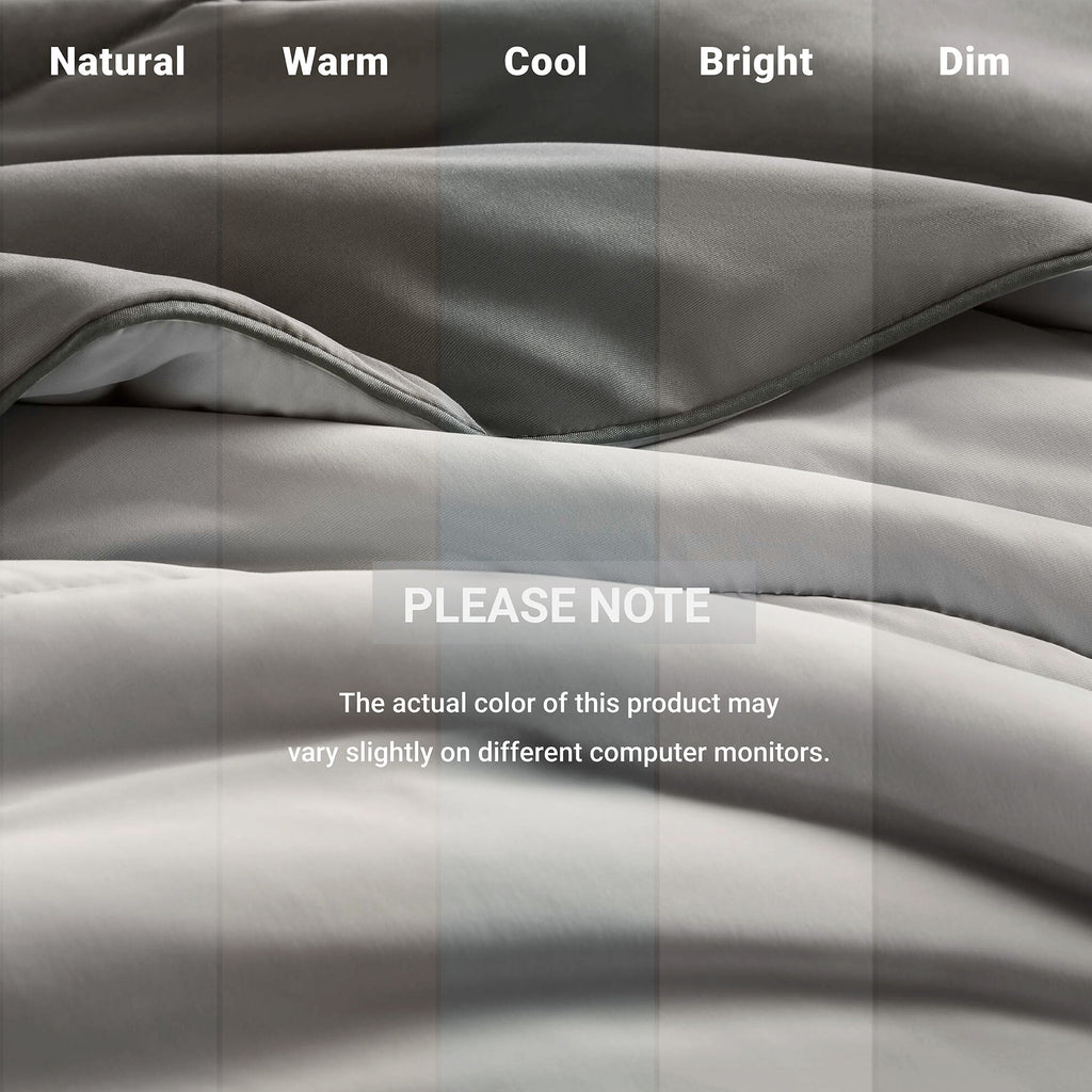 Full/Queen Reversible Tencel Comforter Blanket - Gray