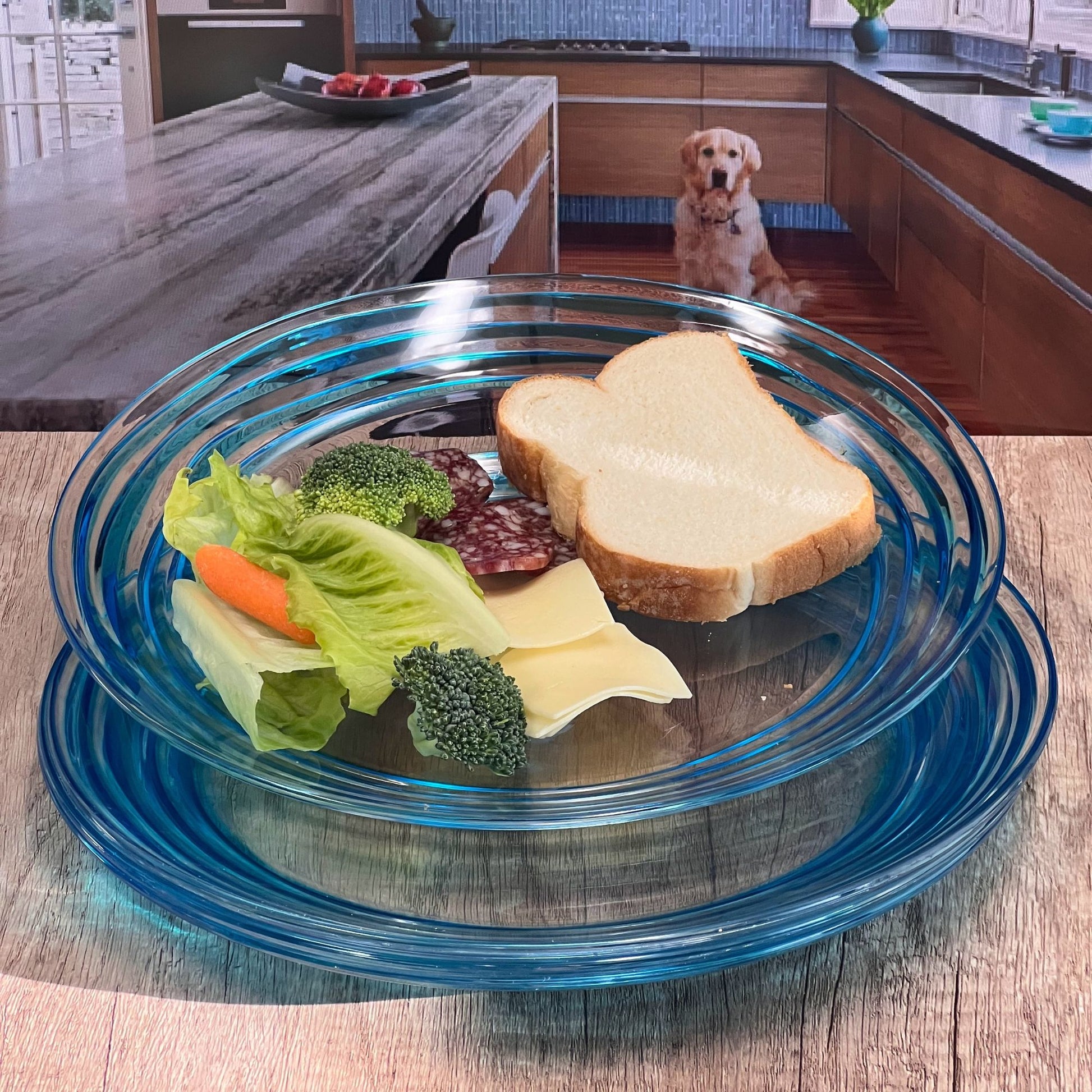 Designer Swirl Acrylic Dinner Plates (Set of 4)