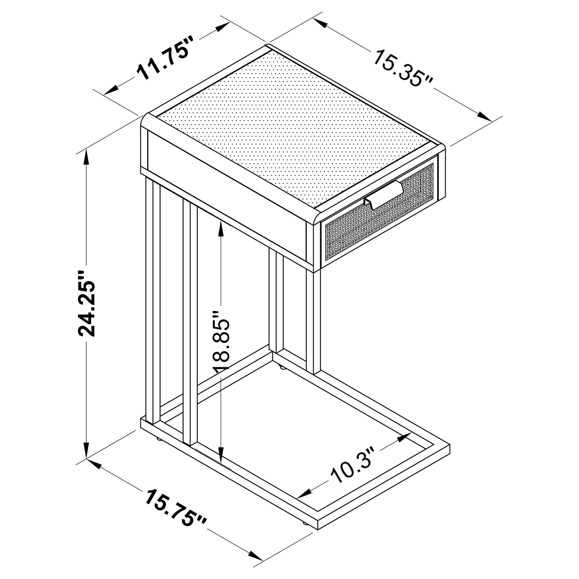 Kenneth - C - Shaped Side Table