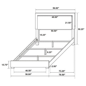 Full LED Panel Bed With Touch Activated Lighting - White