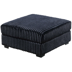 Soft Upholstered Ottoman - Black