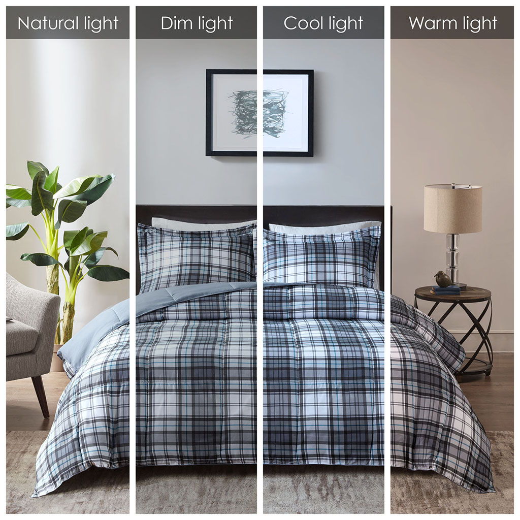 Parkston - King 3M Scotchgard Down Alternative All Season Comforter Set - Gray