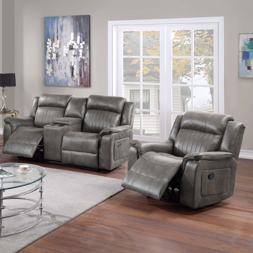 Contemporary Living Room Set, Horizontal And Vertical Tufting