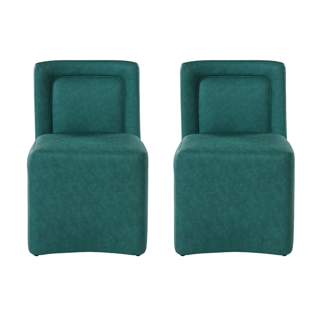Vintage Upholstered Dining Chairs (Set of 2)