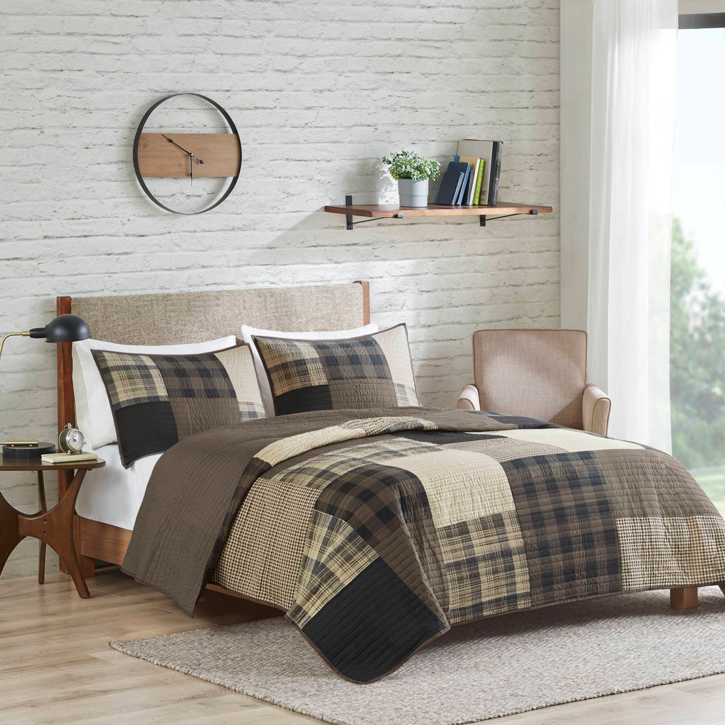 Winter Hills - Oversized Quilt Set - Tan