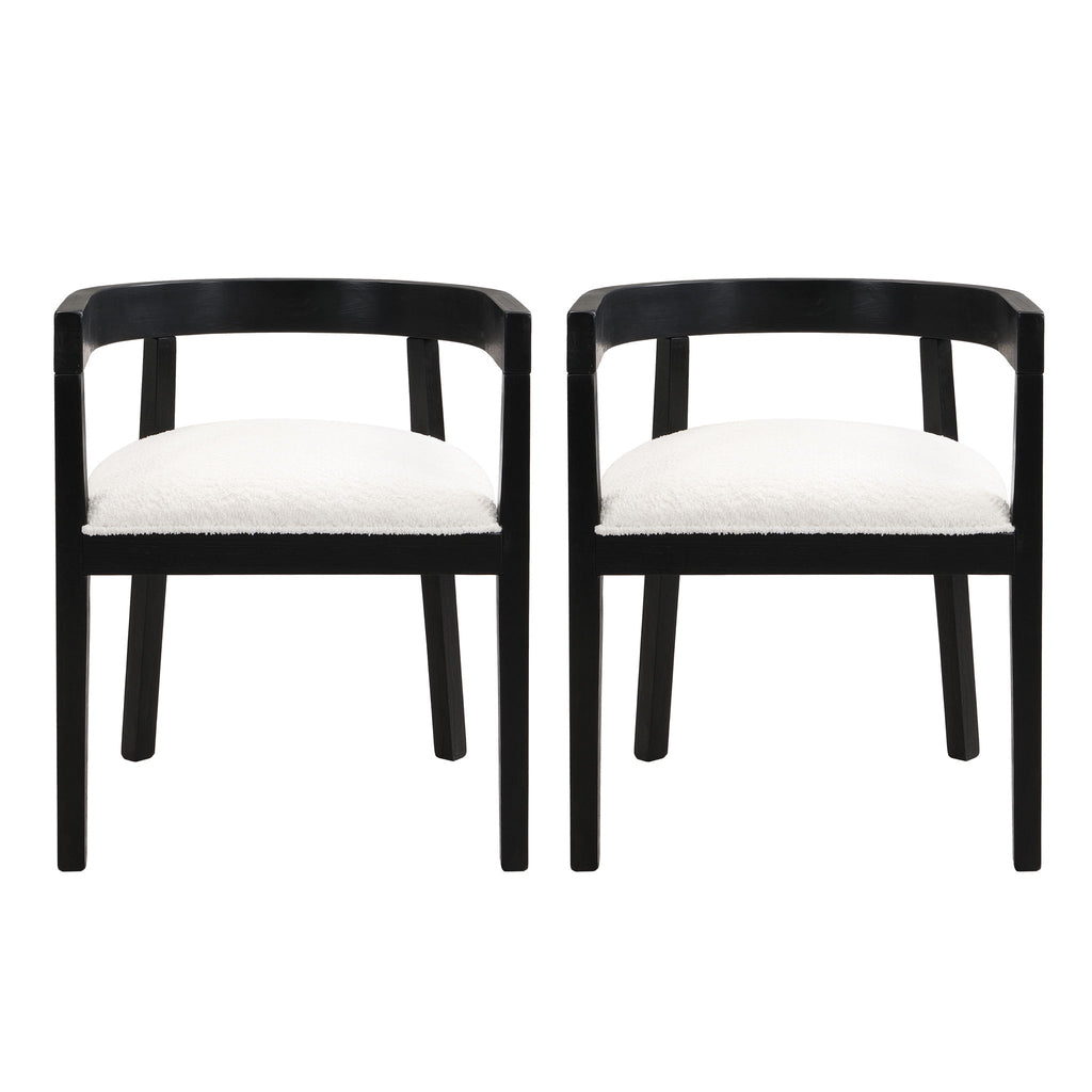 Contemporary Dining Chair Set With Armrests