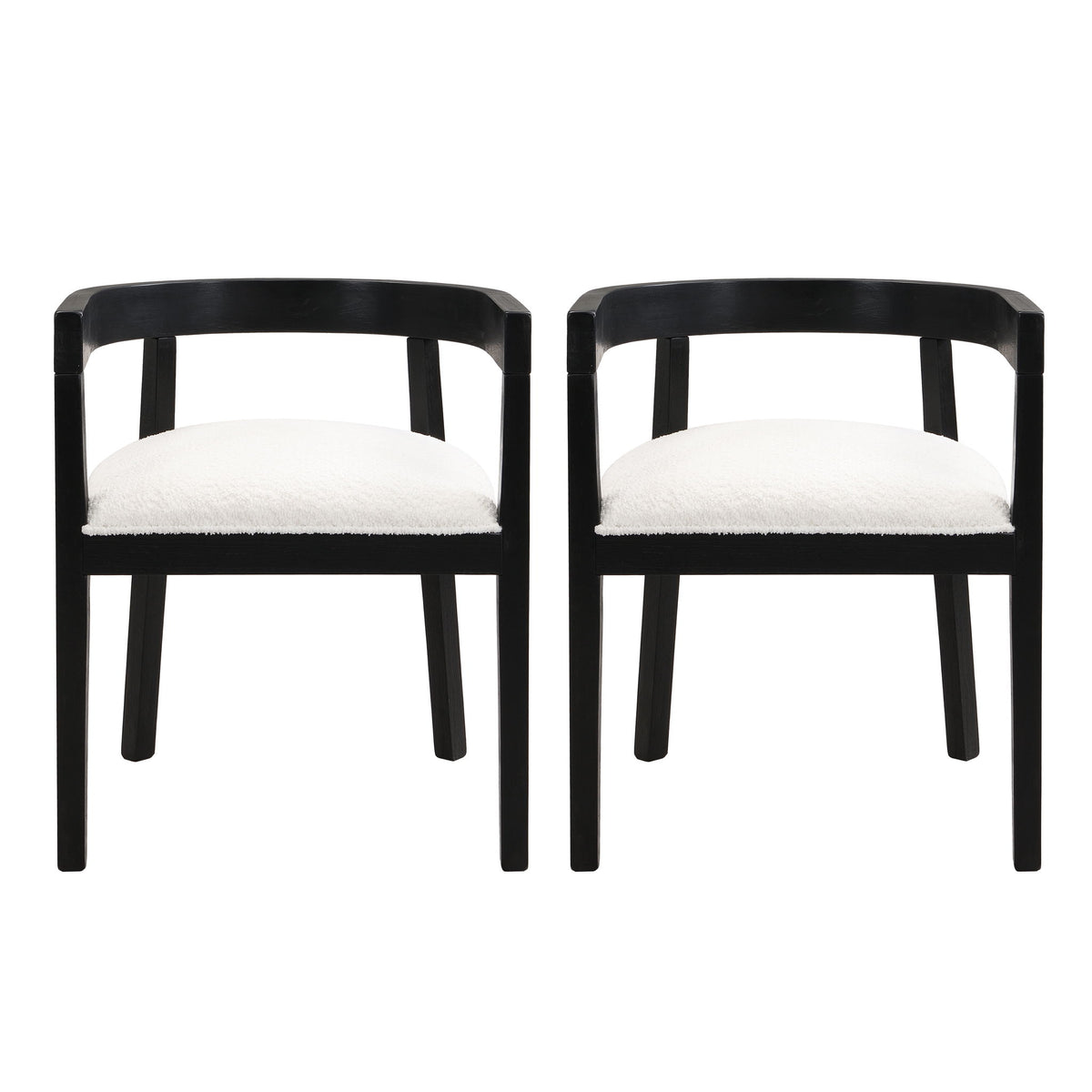 Contemporary Dining Chair Set With Armrests