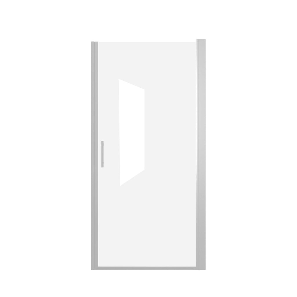 Shower Door With Explosion Proof Safety Film - Chrome