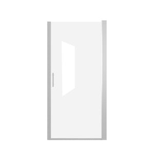Shower Door With Explosion Proof Safety Film - Chrome
